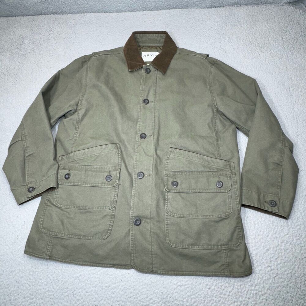 COPY - Orvis Jacket Men Extra Large Green Barn Coat Chore Hunting Corduroy Coll…